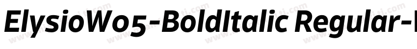 ElysioW05-BoldItalic Regular字体转换